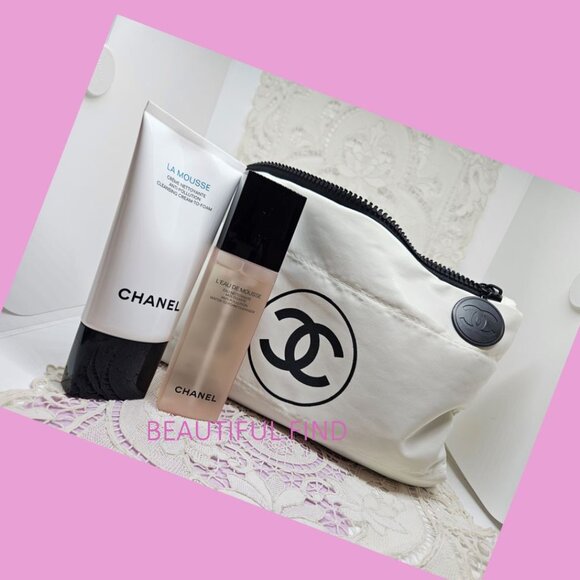 CHANEL CLEANSER SET IN MAKEUP BAG NEW - Picture 1 of 7